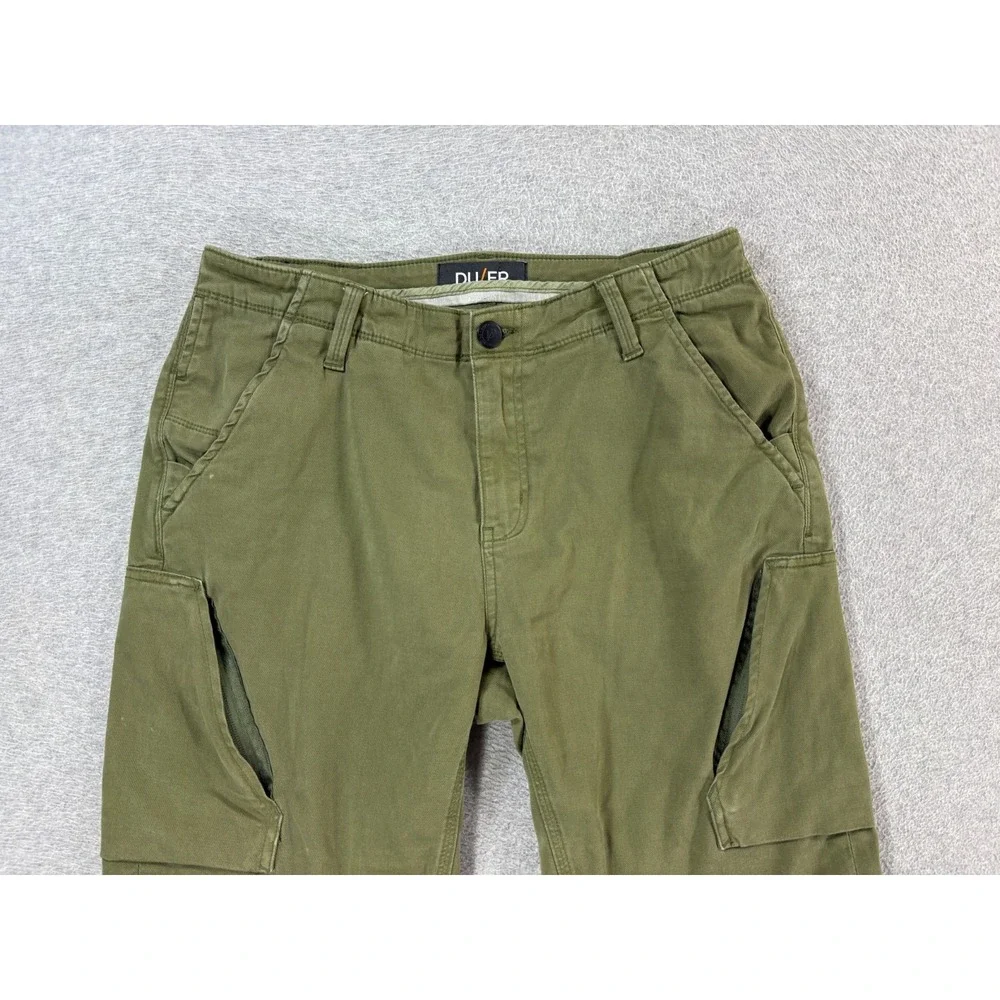 Du/er Stretch Canvas Work Shorts (Men's 32) Green - 10